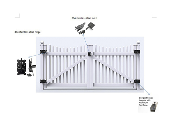 Picket fence gate FT-P04