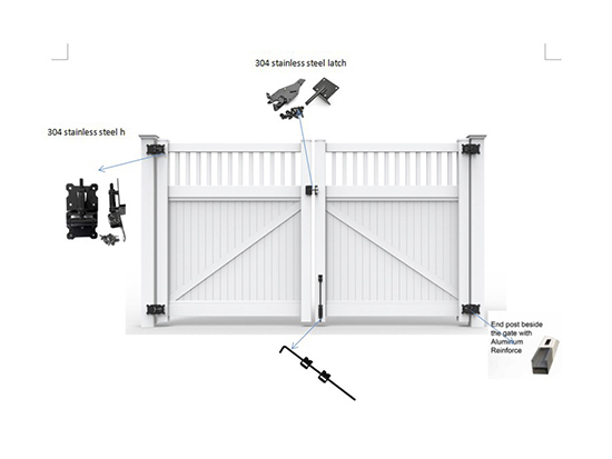 Privacy fence gate FT-F02