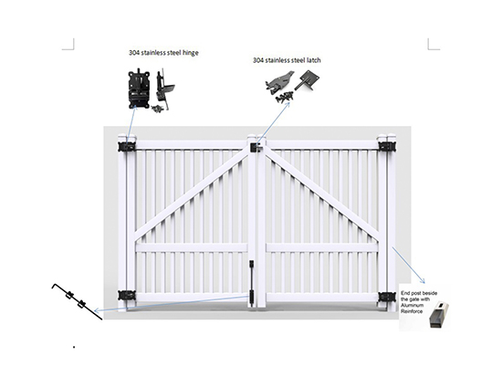 Picket fence gate FT- C06