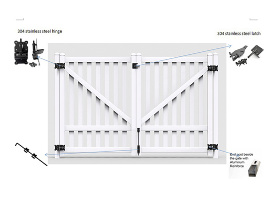 Picket fence gate FT- C07