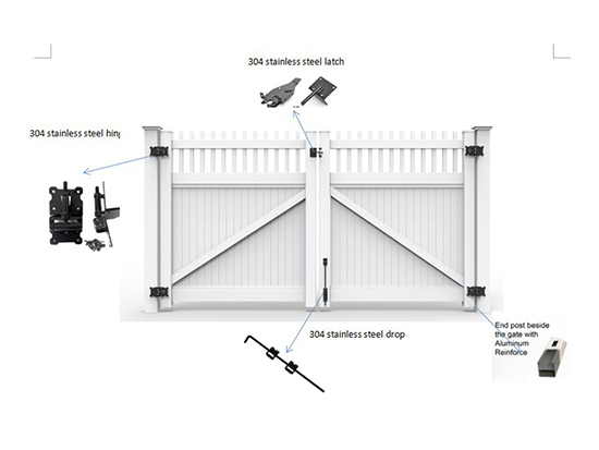 Privacy fence gate FT-F04