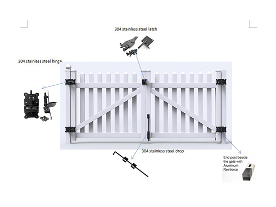 Picket fence gate FT- P01