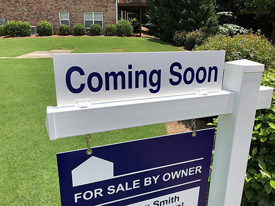 VINYL PVC REAL ESTATE SIGHT POST WHITE 2"x 3.5" ARM & 4" x 4" POST 