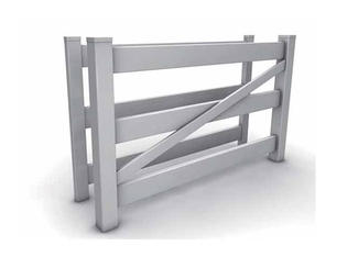 Vinyl Fence Gate for 3 rail horse fence