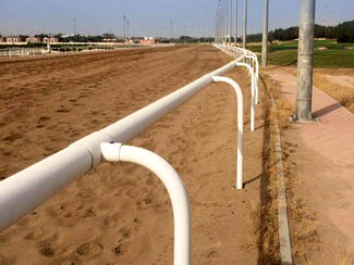 #110 Round Rail PVC Horse Racing Fence