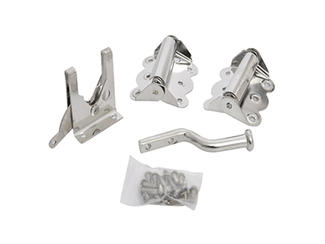 Stainless Steel Small Hinge and Latch Kit for Vinyl Fence Gate 