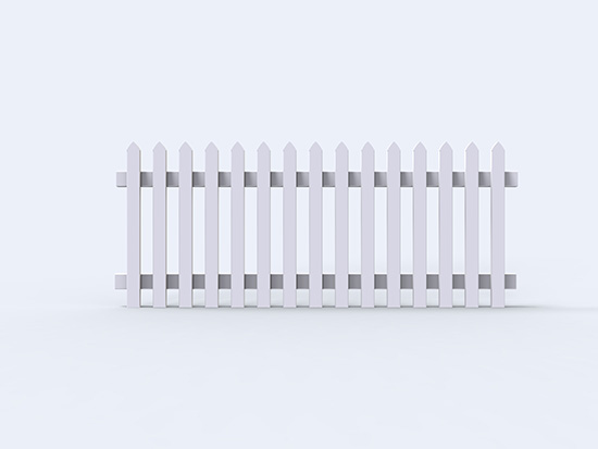 FT-P05 7/8"x3" Wide Straight Picket Fence