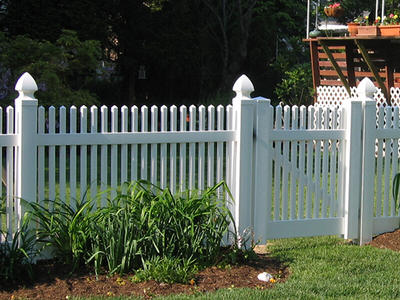 FT-P03 Vinyl Picket Fence with 1.5"x1.5" Pickets