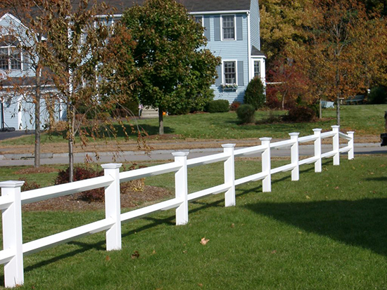 FT-H01  2-Rail Vinyl Post & Rail Fence