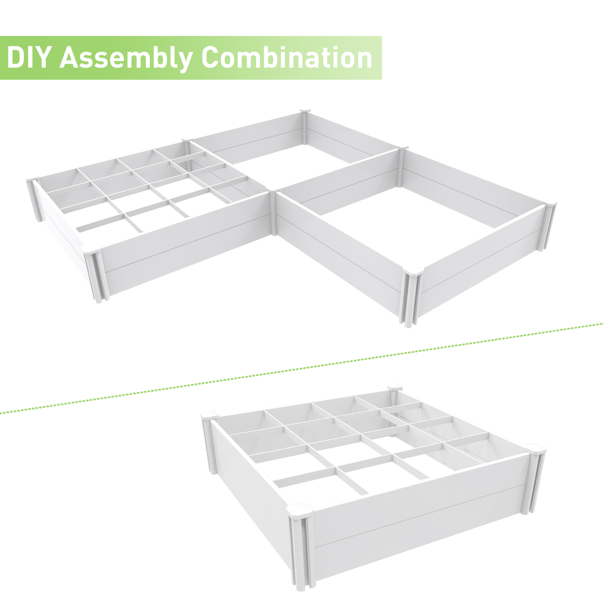 Fentech Plastic Pvc Vinyl Raised Garden Bed