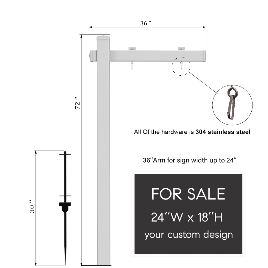 Fentech Plastic Pvc Vinyl Real Estate Sign Post 
