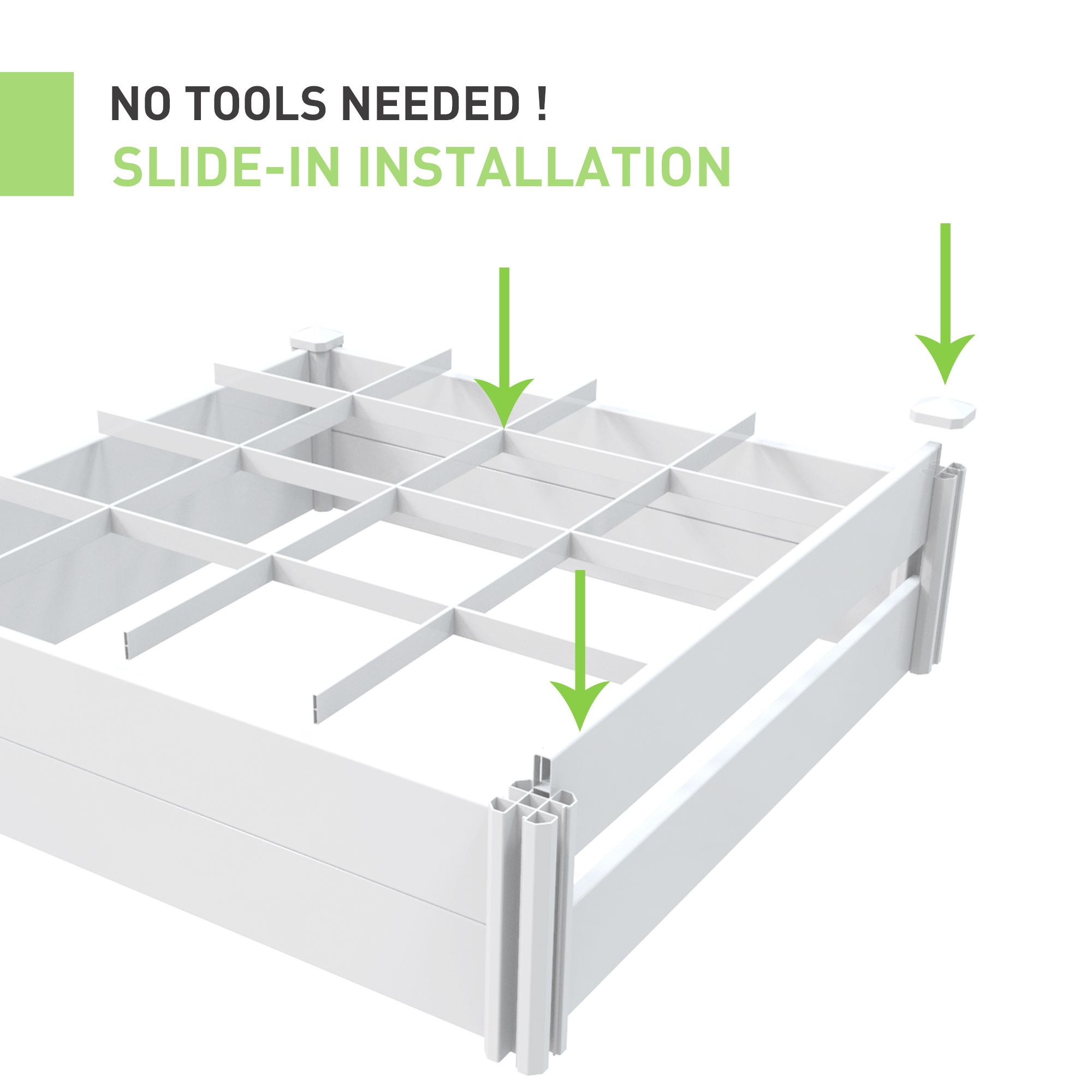Fentech Plastic Pvc Vinyl Raised Garden Bed