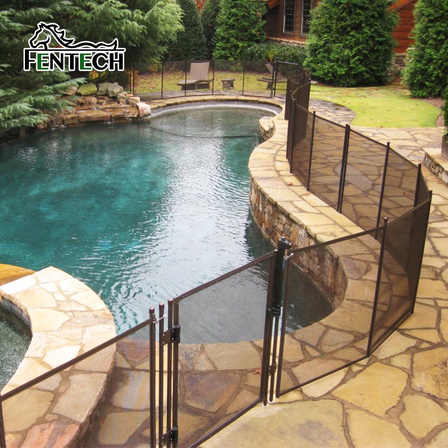 Fentech easy assembled removable mesh   safety pool fence