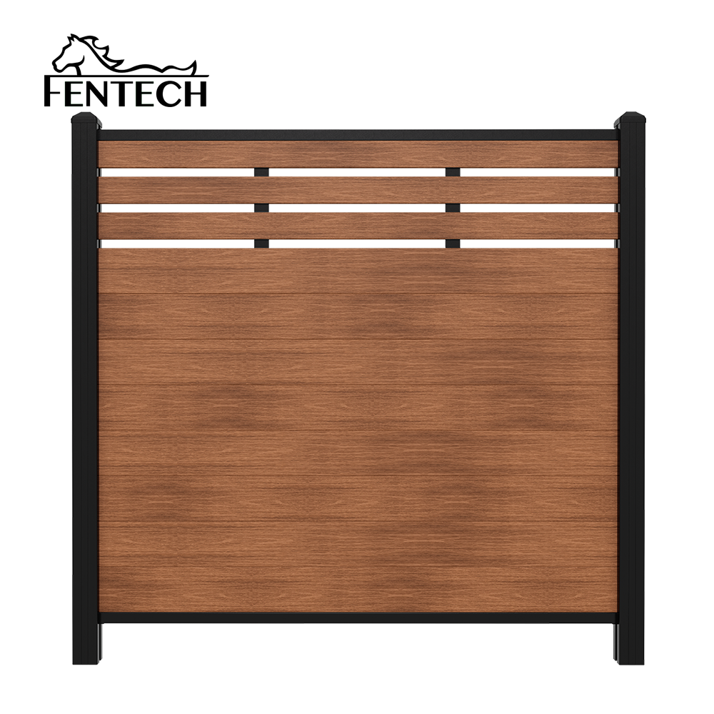FT-W03 6ftx6ft wood plastic composite classic semi privacy fence 