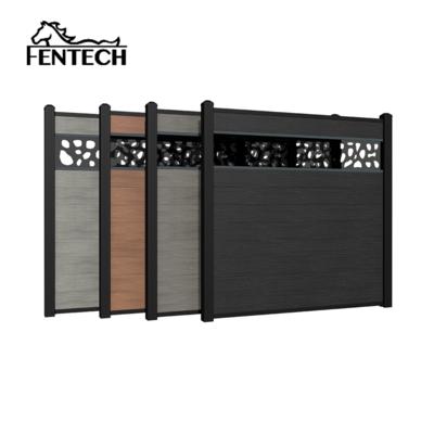 FT-W02 6ftx6ft wood plastic composite semi privacy fence 