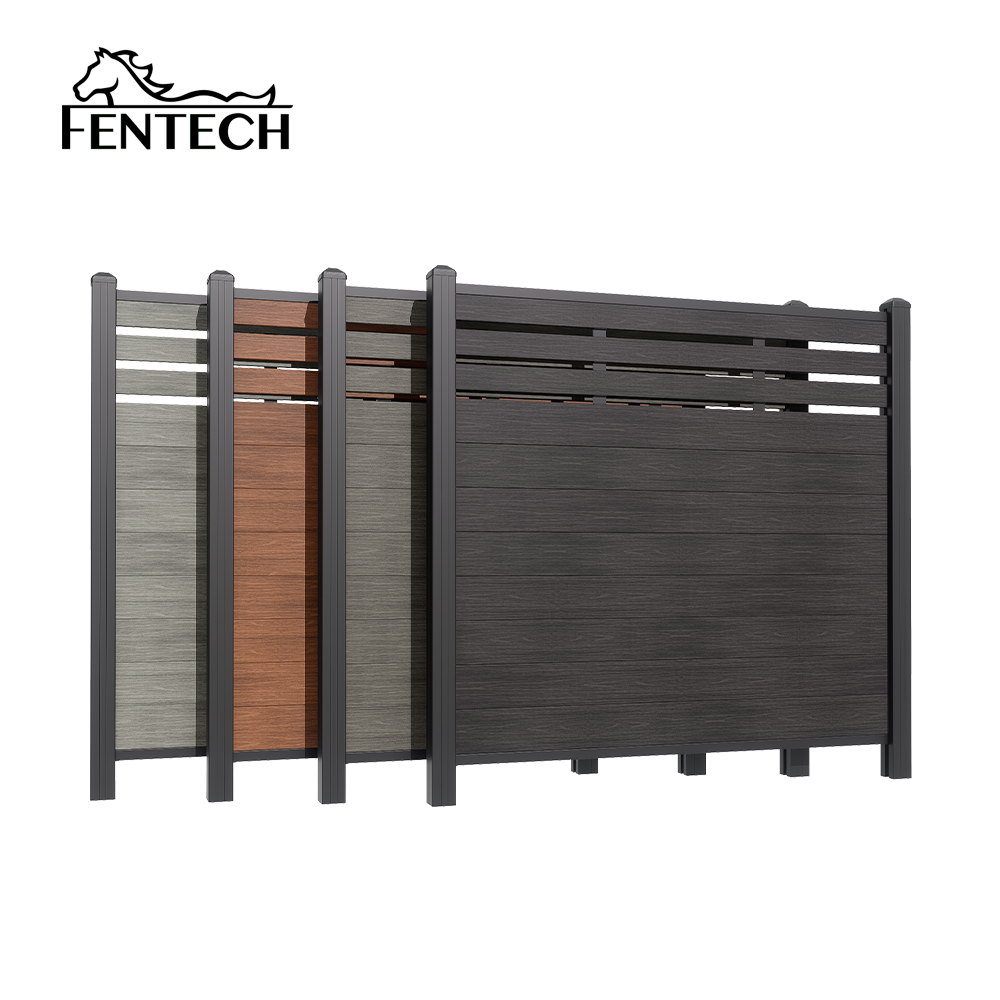 FT-W03 6ftx6ft wood plastic composite classic semi privacy fence 