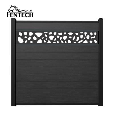 FT-W02 6ftx6ft wood plastic composite semi privacy fence 