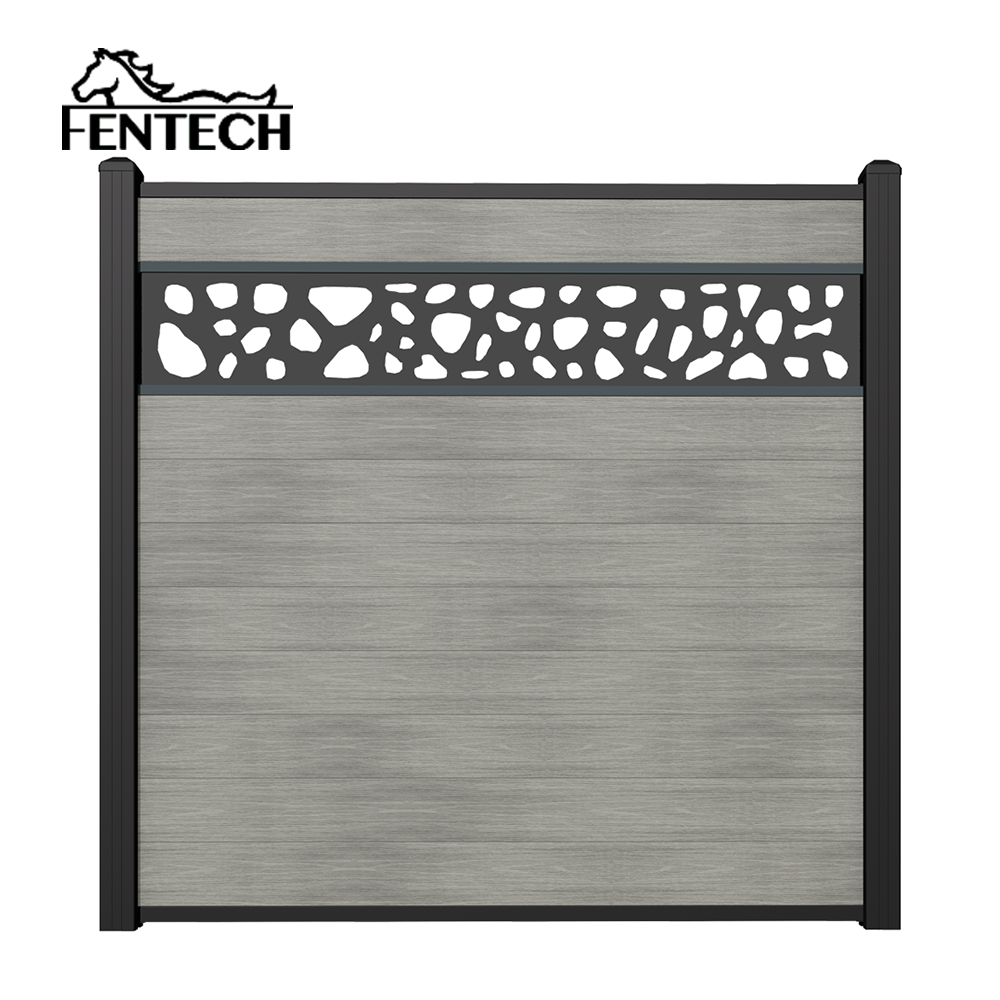 FT-W02 6ftx6ft wood plastic composite semi privacy fence 