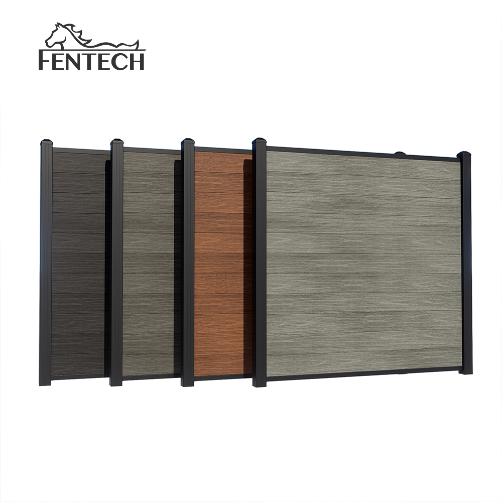 FT-W01 6ftx6ft wood plastic composite privacy fence 