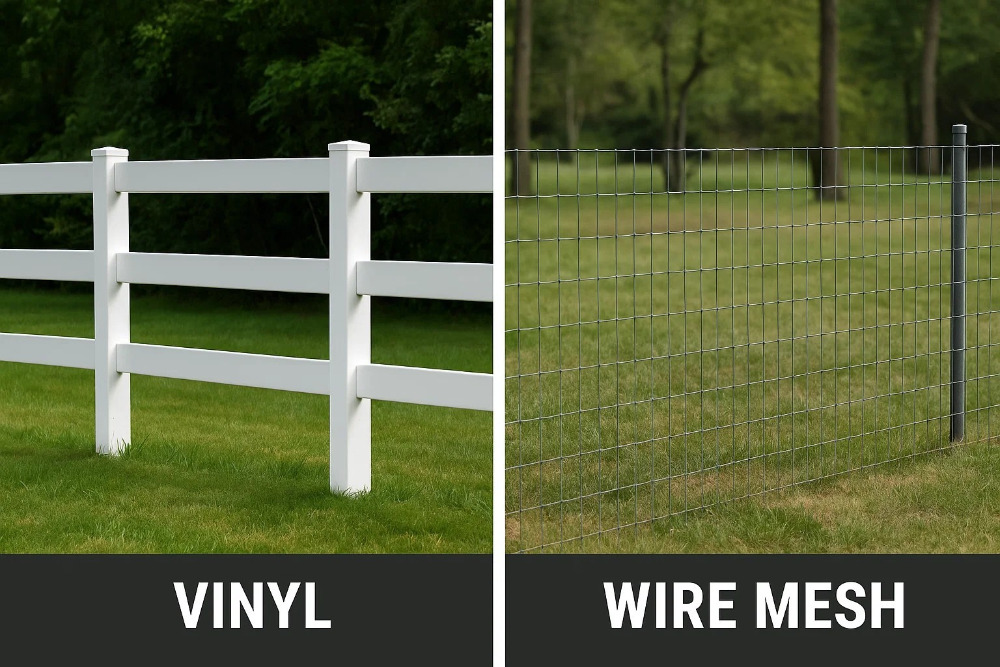 Vinyl vs. Wire Mesh/Woven Wire Fences